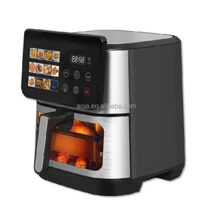AOJA High Quality 6l 8L10L11L air Fryer Digital Control  Full Stainless Steel Without Oil air FryerLCD Colorful Display 1400w