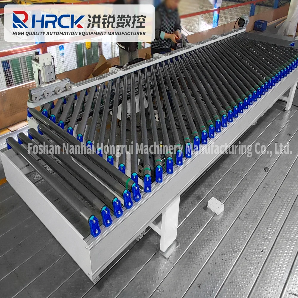 Hongrui is suitable for wooden door manufacturing factory director's single row inclined roller table