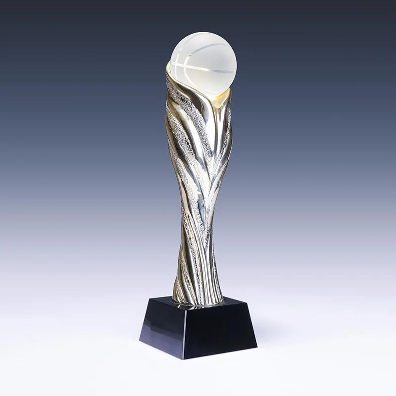 Wholesale cheap price resin sports trophy football awards with custom logo printing factory