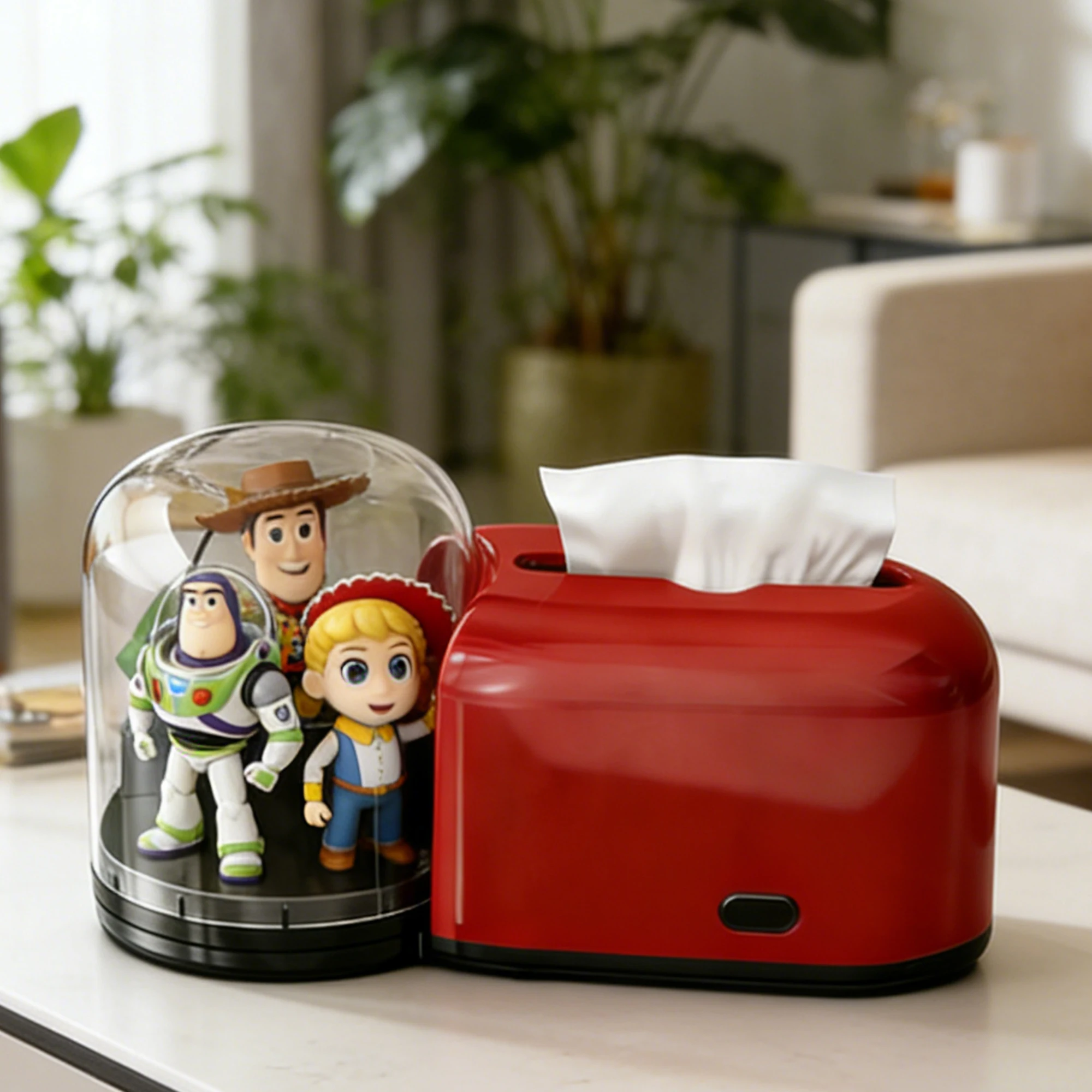 Modern Creative Plastic Desktop Tissue Box with Dust-proof Design Large Capacity Facial & Napkin Tissue Organizer