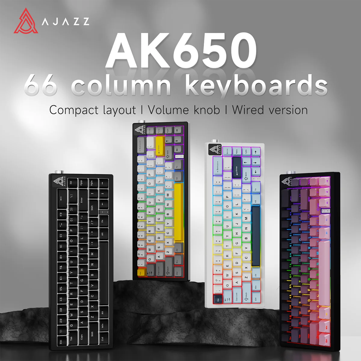 AJAZZ AK650 Wired Gaming Keyboard - RGB Lighting & Mechanical
