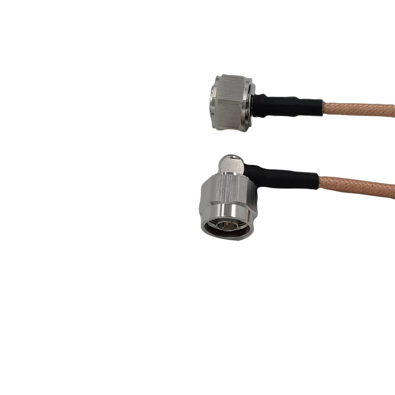 4.3 10 Male to N Plug Right Angle 50ohm Impedance for RG142 RG223 RG58 LMR195 RF Cable Assembly