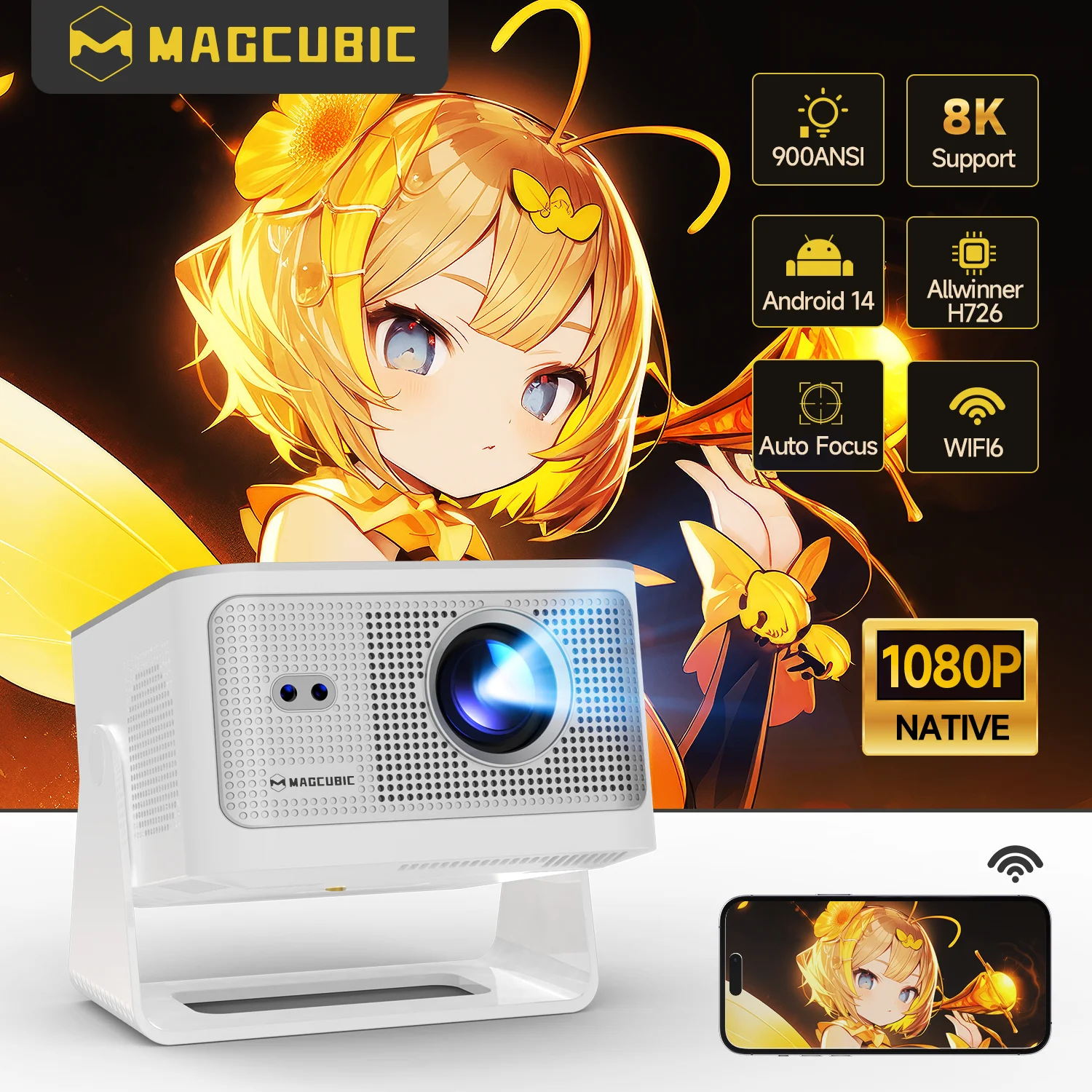 Magcubic HY350MAX 900 ANSI Portable Projector