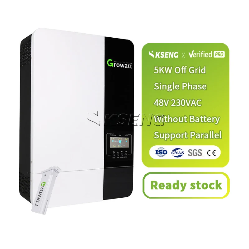 GROWATT 48V SPF 5000 ES Single Phase Solar Inverter Growatt Hybrid Off Grid Inverter for 5kw 10kw 15kw 20kw 30kw Solar System
