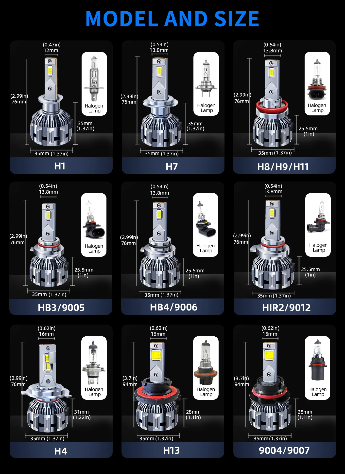 High Power M8 Auto Led Light Bulb H11 Car Focos Led H7 Automotriz ...