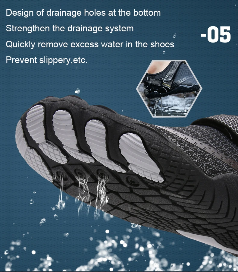 Anti Slip 5 Fingers Seaside Ocean River Kayaking Creek Shoes Quick Dry Barefoot Wading Swim Water Sport Beach Aqua Shoes