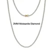 Gold 2mm VVS Moissanite