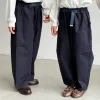 Pantalon yamamoto en lin bleu
