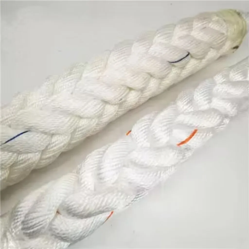 64mm White PP Polypropylene 8 Strand Mooring Rope for Marine Use 1