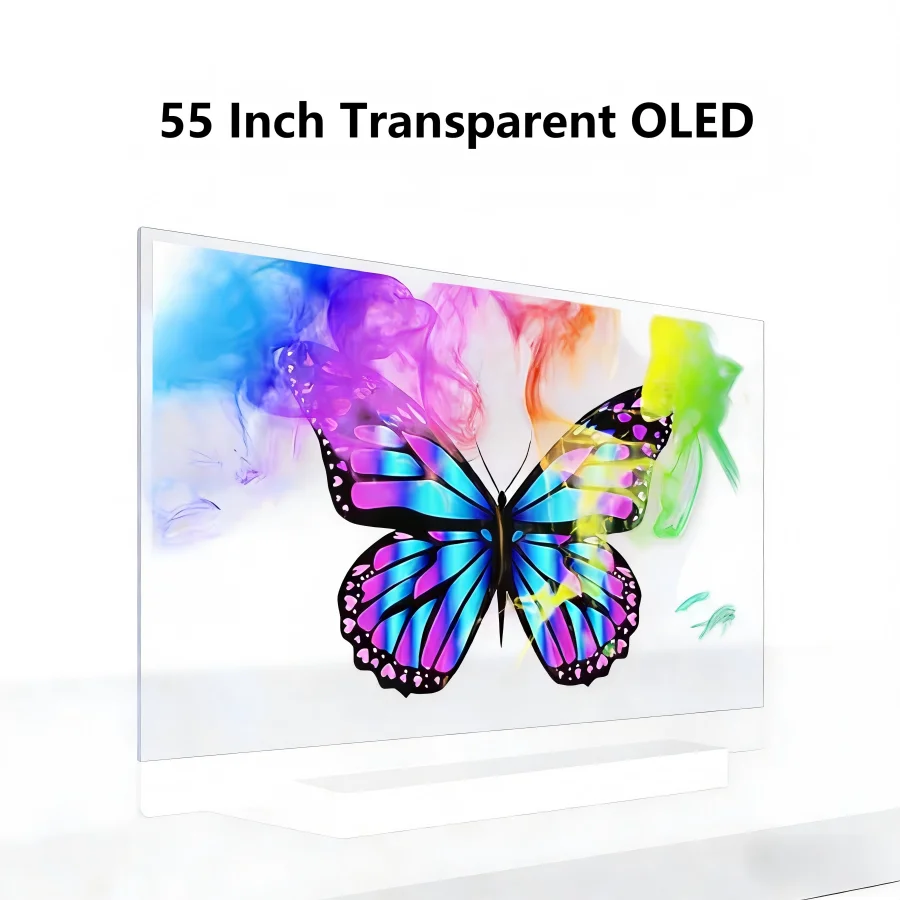 55-calowy przezroczysty ekran OLED o rozdzielczości 2K, obsługujący rozdzielczość 1920x1080, interfejs V-by-One, 65 pinów, częstotliwość odświeżania 120 Hz, model LW550JUL-HMA1, wyświetlacz reklamowy Icd