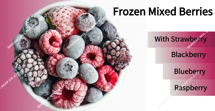 IQF Mixed Berry Raspberry /strawberry /blackberry /blueberry Whole Iqf Mix Berry Frozen Fruits  Frozen Whole Berries