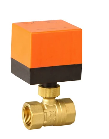 12V DC 24V DC or 220V AC+-15% 60HZ Motorized Brass Ball Valve 1/2"-2"