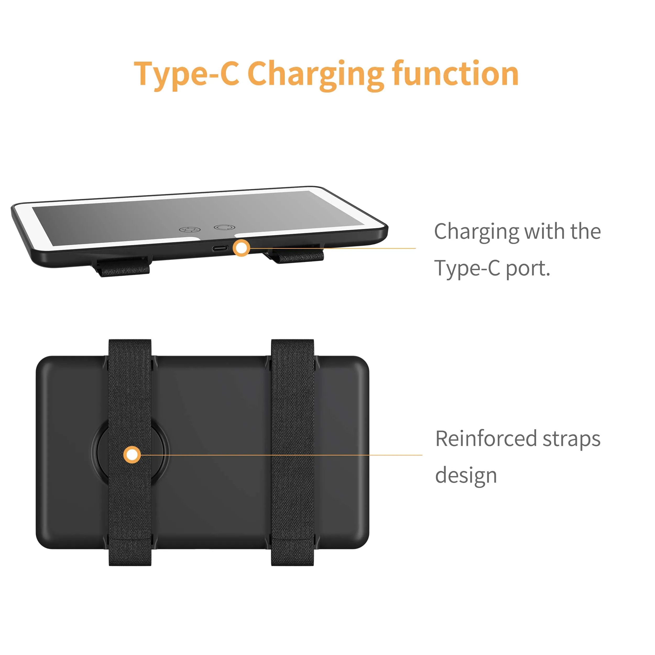 Miroir Cosmétique Rechargeable Miroir Maquillage Voiture MIUUIPI LED - 3 éclairages Rechargeable USB-C 23,5cm Miroir Cosmétique Led Voiture