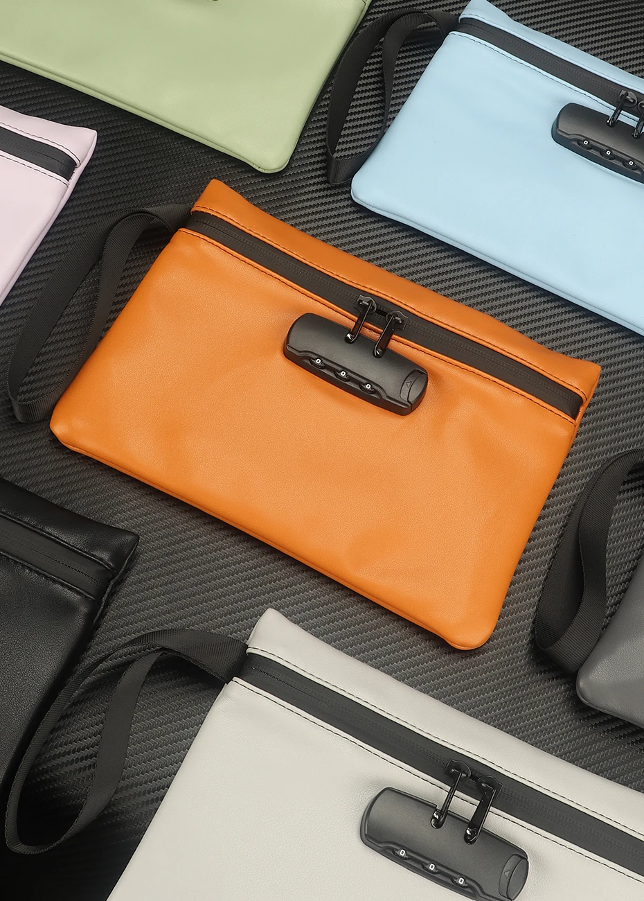 Firedog Custom Smell Proof Bag With Combination Lock Pu Leather Carbon