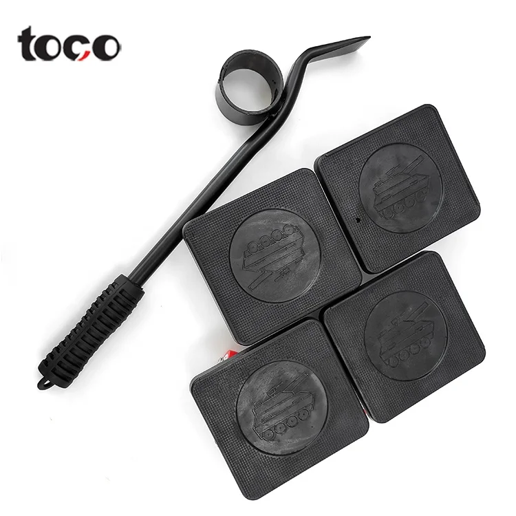 TOCO Home Trolley Lift and Move Slides Easily Triple Wheel Mover Slider Furniture Moving System Lifter Kit