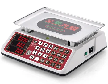 New Model Waterproof Type AC Cord  Weighing Scale 30kg Heavier Tray Plate 24 Buttons Industrial  Level Load Cell 2g Division