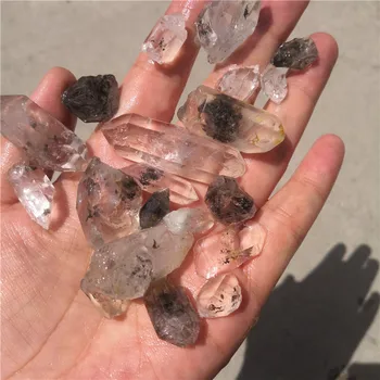 Wholesale Natural Water Enhydro Bladder Crystal Herkimer Diamond Quartz Crystal Double Points Rough Stones