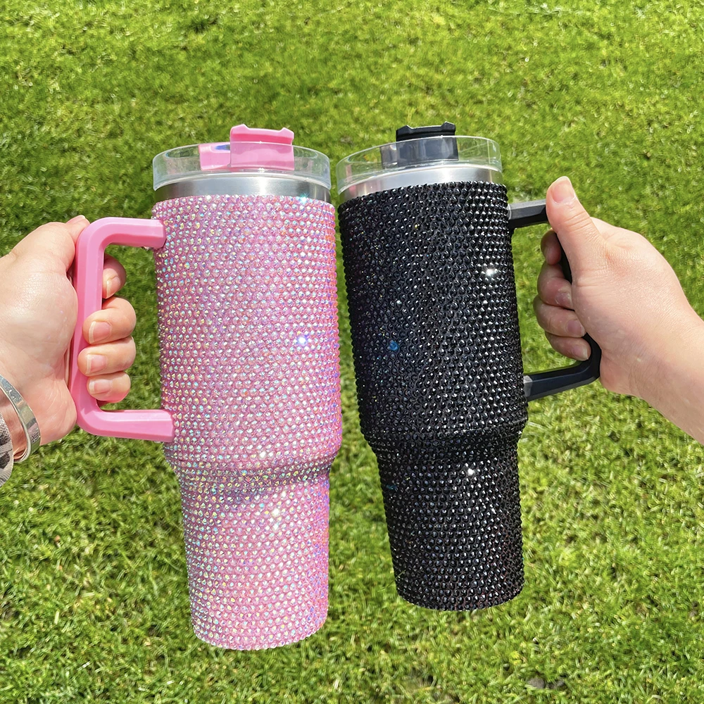 Wholesale Multicolour Rhinestone Bling Studded 40oz Bling Tumbler With