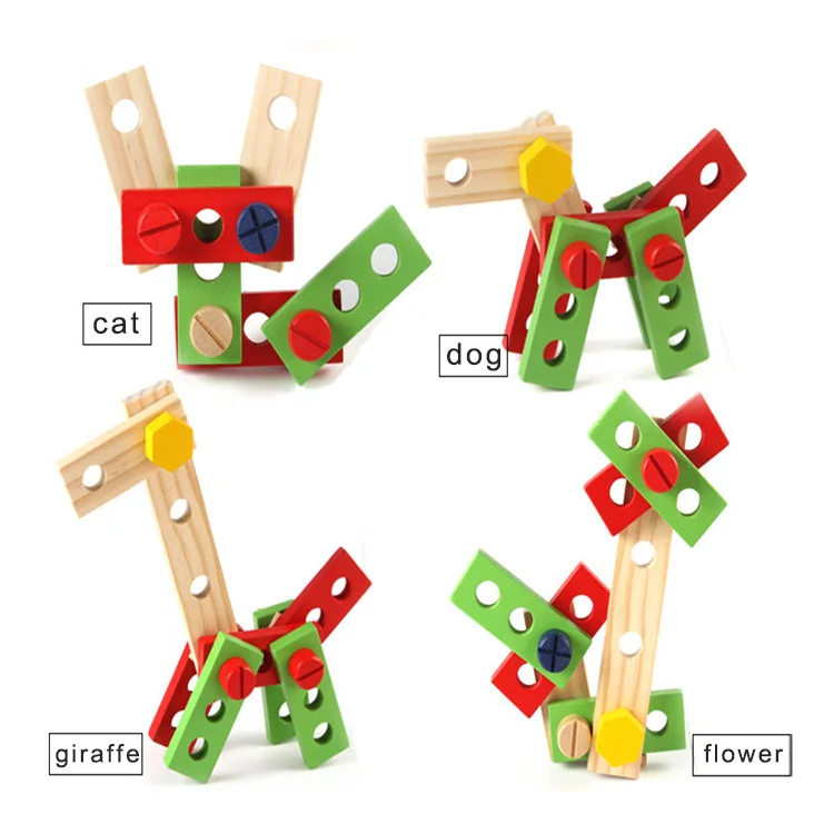 2020 new wholesale educational kids multi function wooden repair tools kit toy