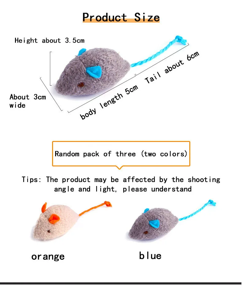 Pet Toy Catnip Mouse Cat Toy Funny Plush Mouse Kitten Cat Toy Soft ...