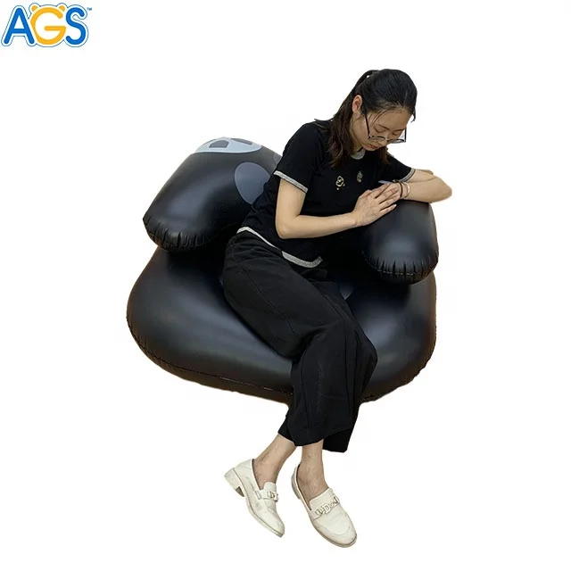Black Inflatable Sofa PVC Inflatable Living Room Couch Inflatable Sofa Chair For Kid & Child