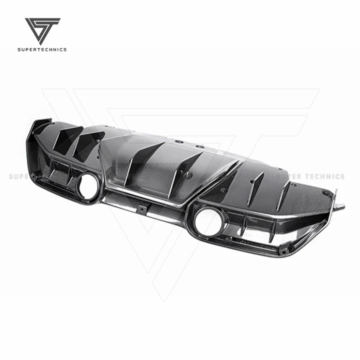 PT Style Carbon Fiber Rear Diffuser for Ferrari F8