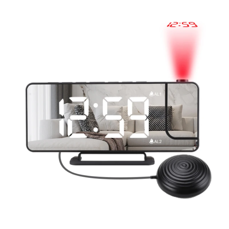 Vibration Alarm Clock Designed for the Deaf Hard of Hearing and Heavy Sleepers with Bedroom