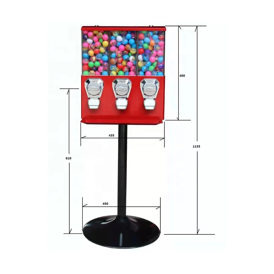 Wholesale Zhutong Triple Head Candy Vending Machines