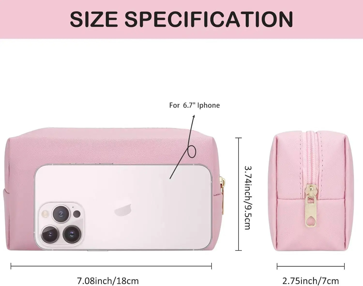 Custom Fashion PU Makeup Bag Large Capacity Travel Storage Makeup Bag Storage Bag preview 3