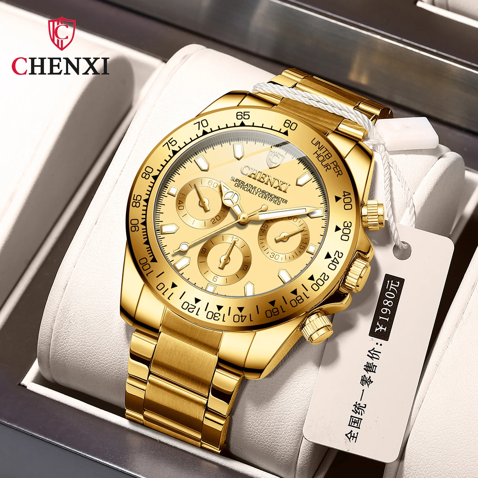 CHENXI 086 Gold Casual Quartz Watch - Luxury & Water Resistant