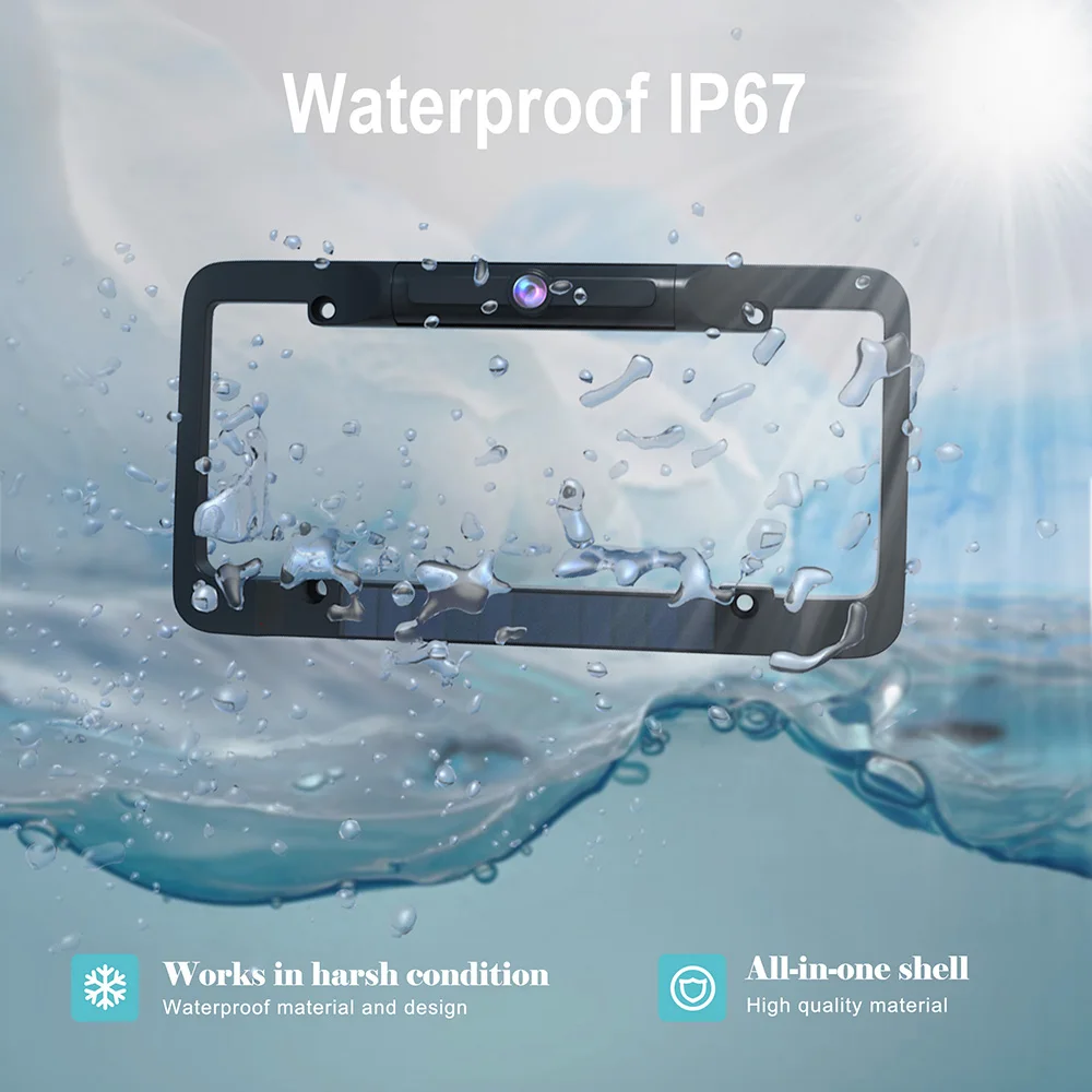 Wireless Solar Power Rear View Camera Good Clarity Built in Battery Car Parking Backup Camera Reversing System