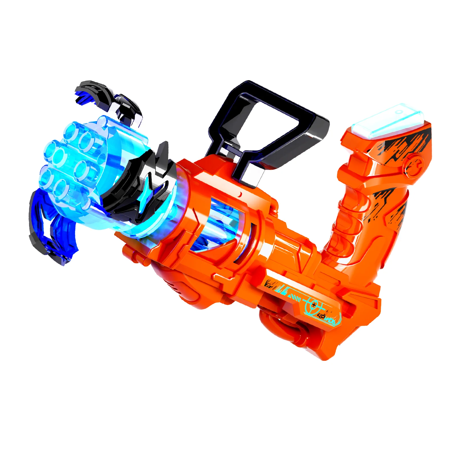 2024 New Design Electric Cool Light and Sound Firework Gatling Fidget Revolver Toy Guns for Boys
