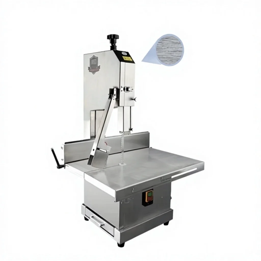 TEBAK Small Industrial Commercial Portable Electric Fish Cow Steak Frozen Table Band Saw Bone Meat Cutting Cutter Machine