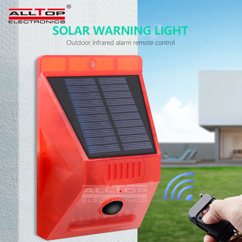 ALLTOP горячая Распродажа сотовый телефон дистанционное управление IP65 Водонепроницаемый 3 Вт наружный мигающий все в одном Солнечный светодиодный предупредительный