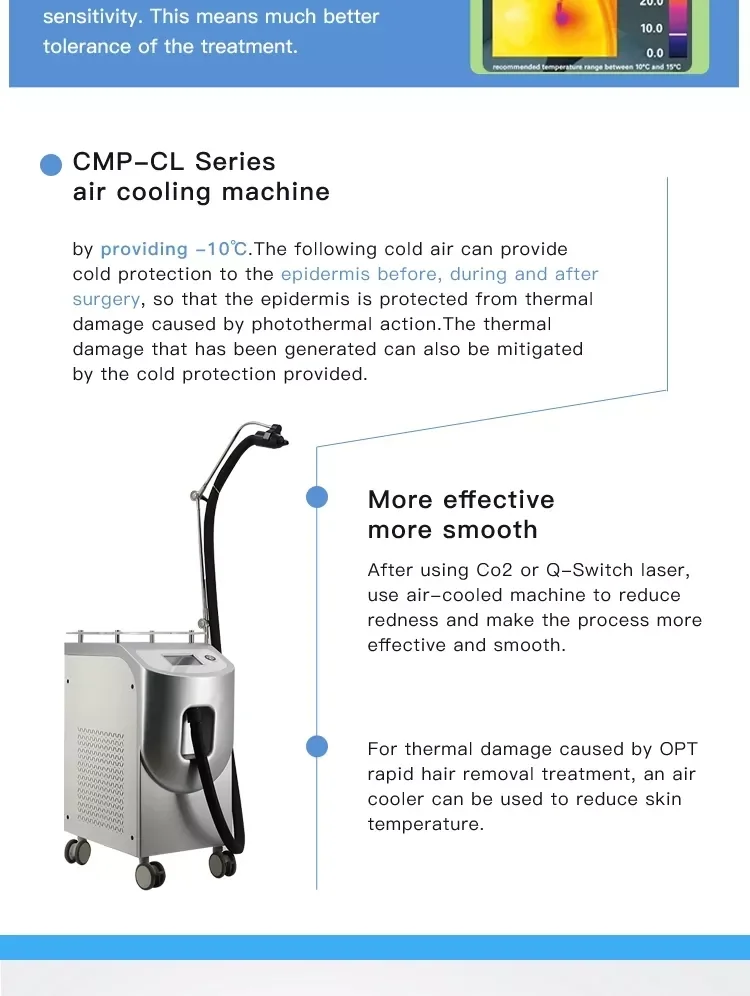 Skin Air Cooler -25C Zimmer Chiller cryo 6 therapy Cold Air Skin Cooling Machine For Laser Treatment Zimmer Cooling Machine