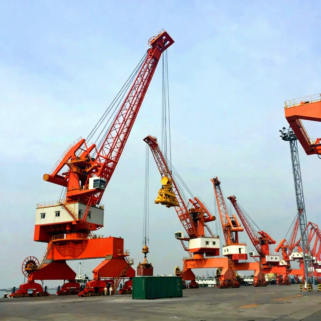 Advanced Sturdy 80 Ton Offshore Deck Crane Heavy Duty Pedestal Jib