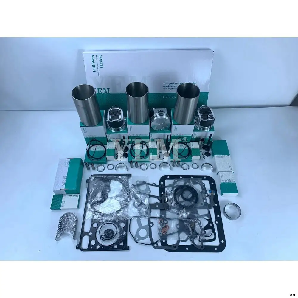 D1703 Cylinder Liner Kit for Kubota Full Gakset Kit Overhaul Gasket Set 5