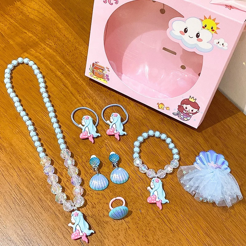 Girls' Accessories 10 Piece Set Necklace Bracelet Ring Jewelry Set