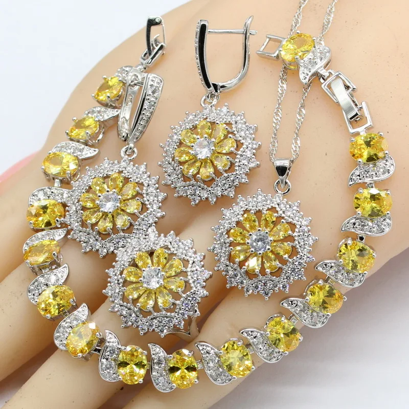 yellow cubic zirconia necklace