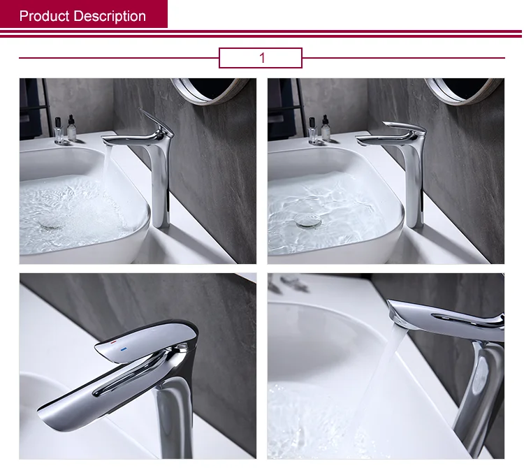 YEKALON FT-0012 Bathroom Single Level Basin Faucet Sanitary Ware Faucets