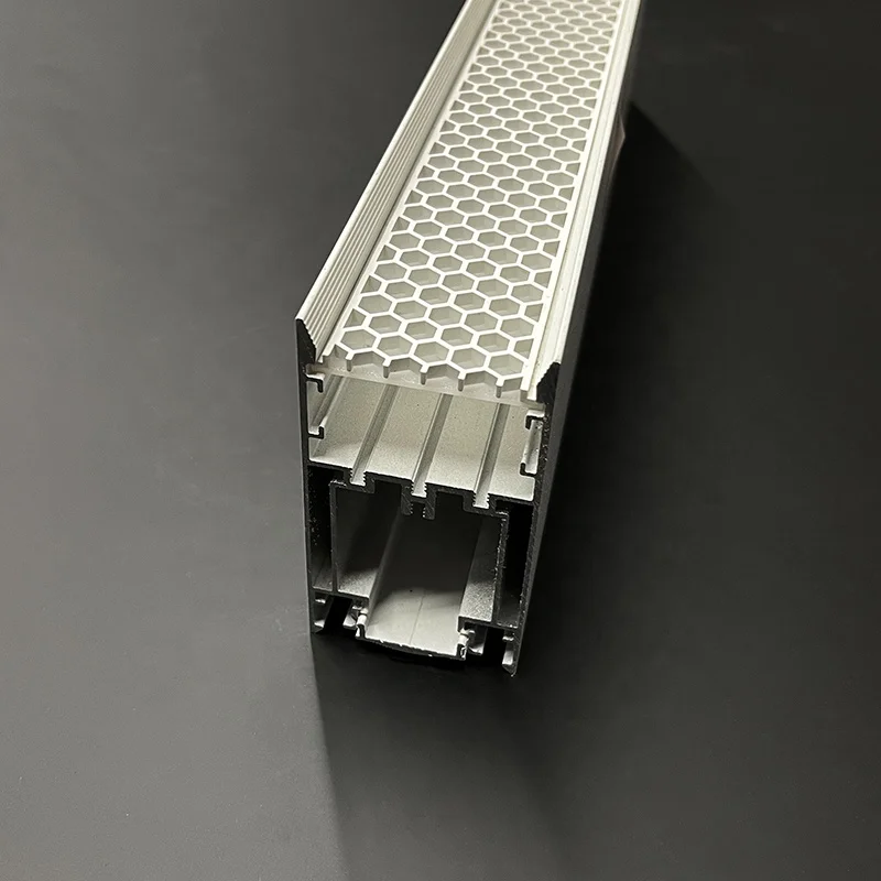 Wholesale Profile Led Suspended Ceiling Profile Channel With Anti-glare Honeycomb Embossed Lampshade for Strip Lighting