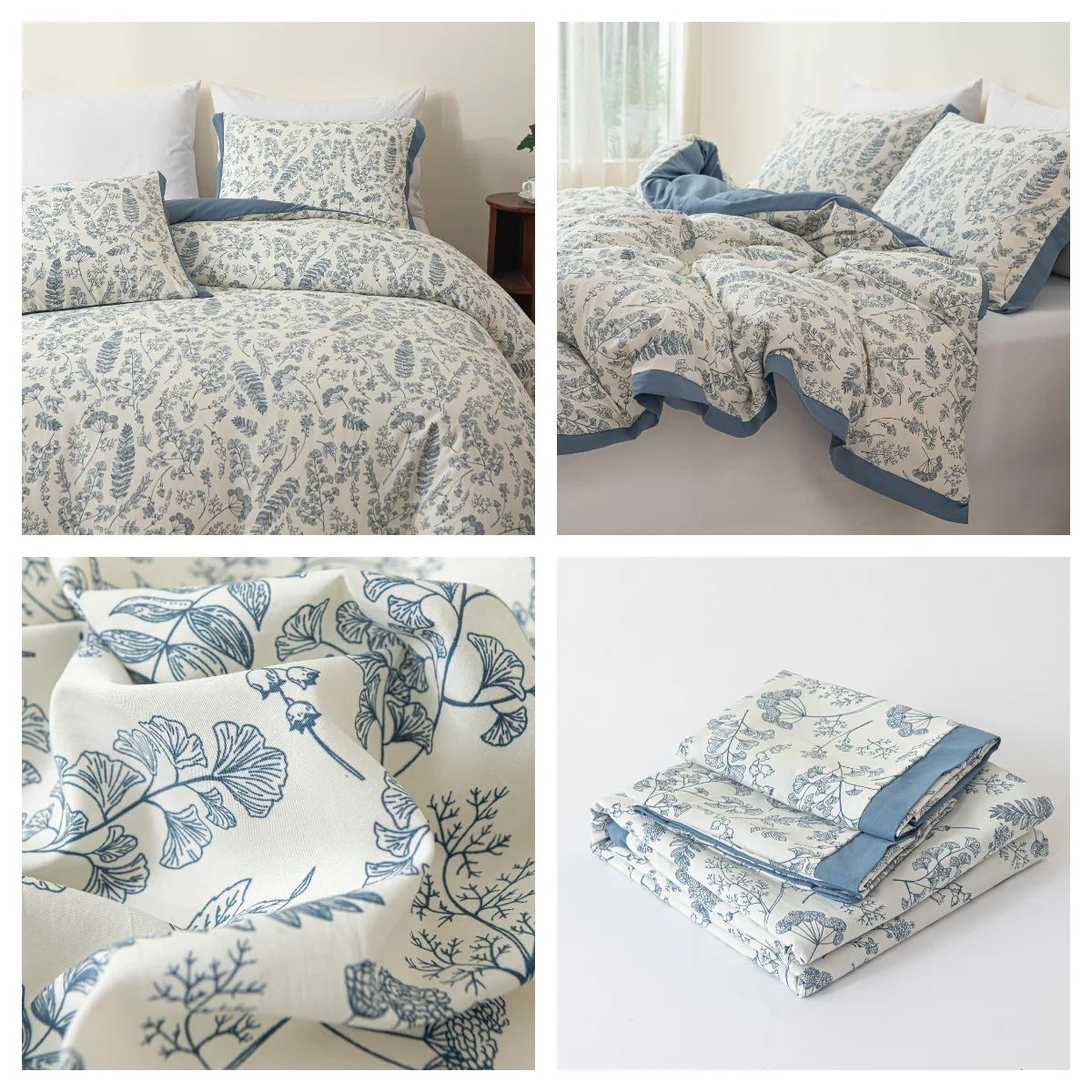 AOYATEX Home Textiles Custom Retro Pastoral Style Bedding Set with Pillow cases Plant Flower Three Piece Polyester Bedding Set supplier