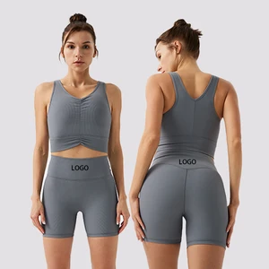 Wholesalers 2026 Two Piece Gym Workout Set Butt Lift Activewear Sweat-Wicking Yoga Sets Compression Recyclable Gym Fitness Sets
