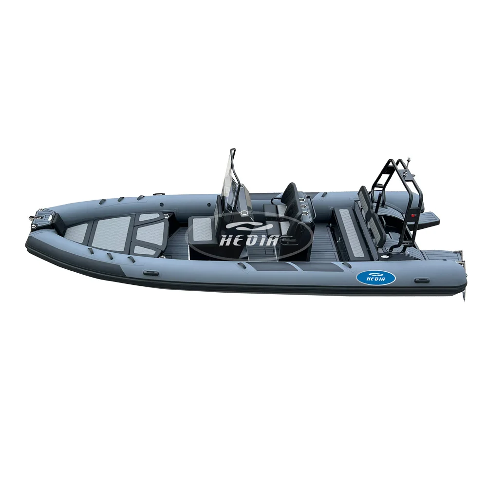 High Performance 22 ft Rib 660 Aluminum RIB ORCA Hypalon/PVC Inflatable Boats Fishing Boats with CE