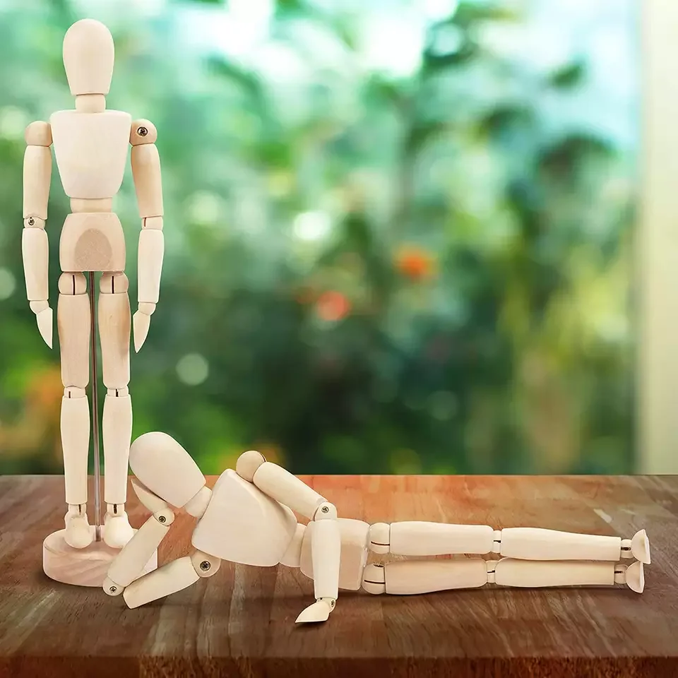Maniquí De Madera Para Dibujo Y Arte - Figura Articulada, Posable - Ideal Para Artistas, Estudiantes Y Aficionados
