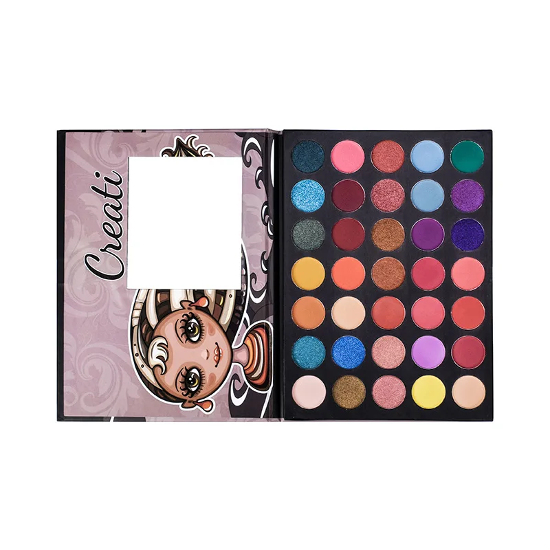 
 Палитра теней для век 35 цветов, фирменная торговая марка, матовые, яркие, Пудровые, водостойкие, легкие, цветные тени для век, оптовая продажа  