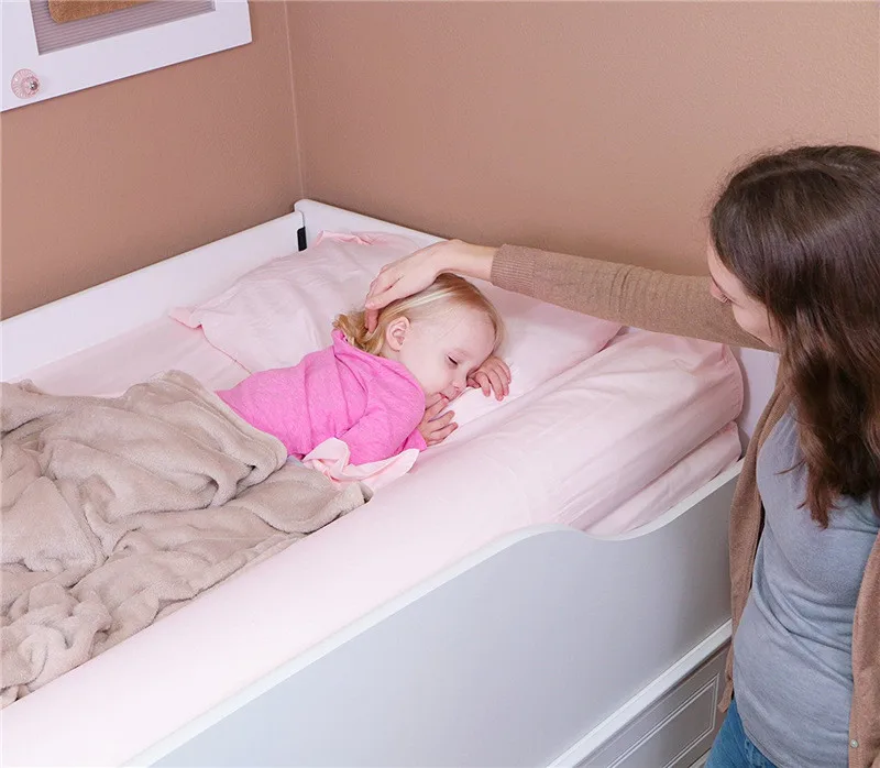 Защитная направляющая для кровати (1 упаковка) из пенопласта с нескользящим гипоаллергенным водонепроницаемым и моющимся покрытием, направляющая для кровати для малышей