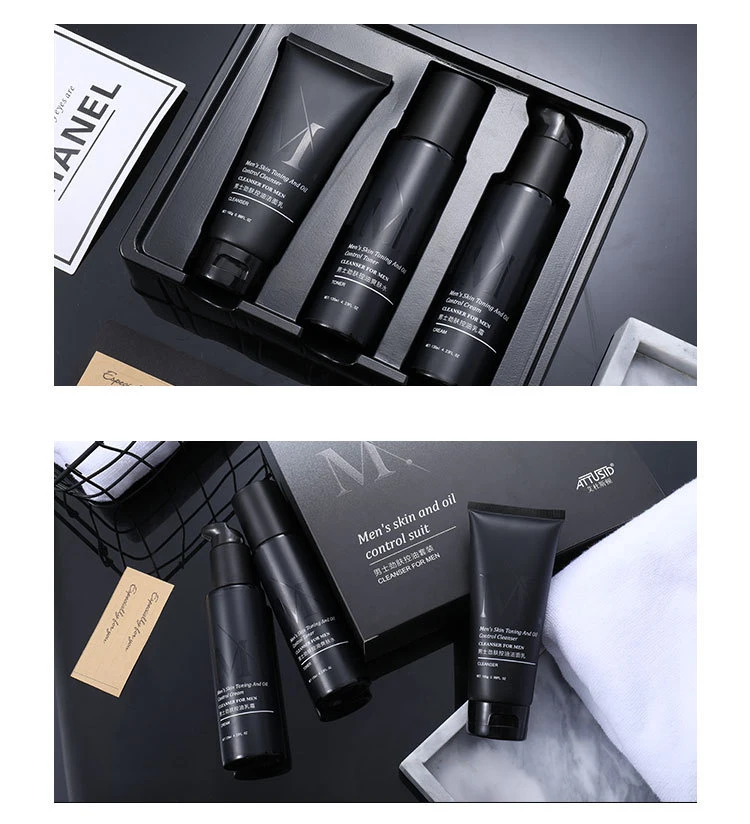 Oem Men's Skincare Set Mens Skin Care Products Deeply Cleansing