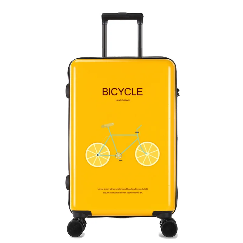 Diy uv printed trolley cartoon cabin travel luggage