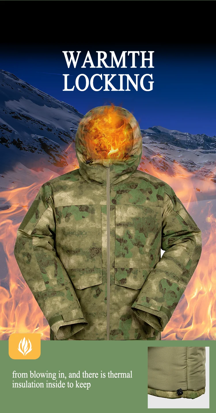 Camouflage Set Cotton-Padded Tactical Gear Jacket Suit